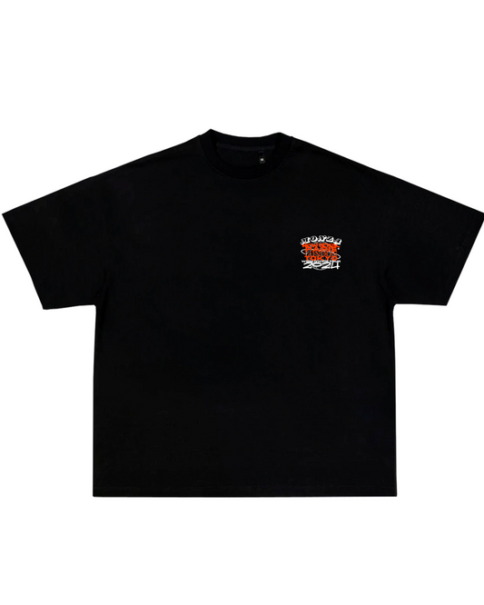 World Tour Tee - Black / Fire Red