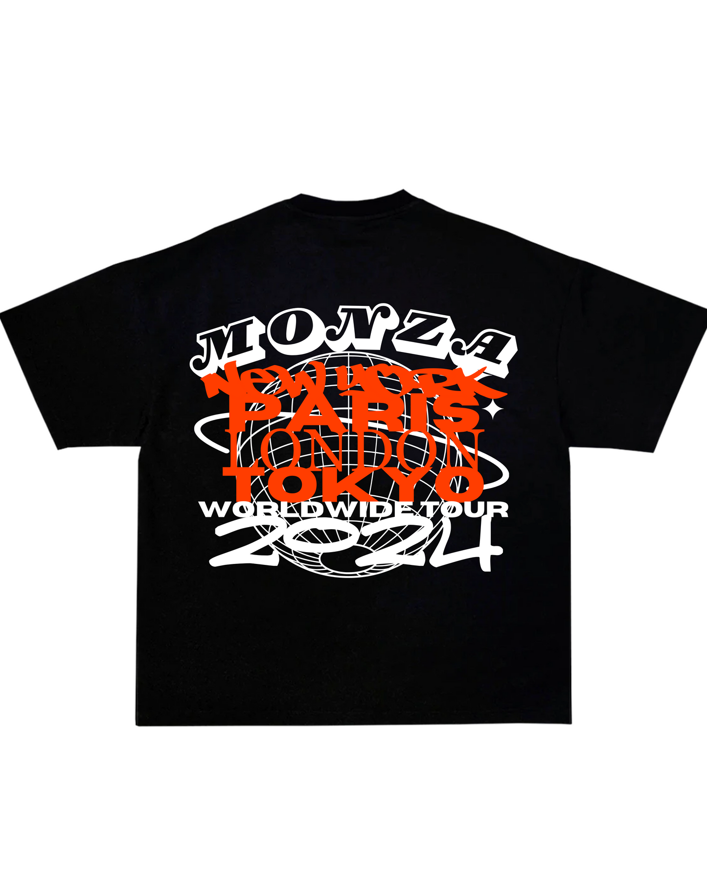 World Tour Tee - Black / Fire Red